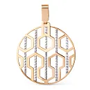 Подвеска из красного золота с фианитами