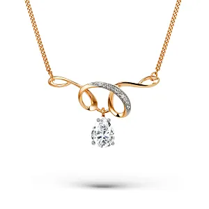 Колье из красного золота с фианитами