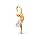 Подвеска из красного золота с фианитами