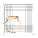 Кольцо из красного золота с фианитами