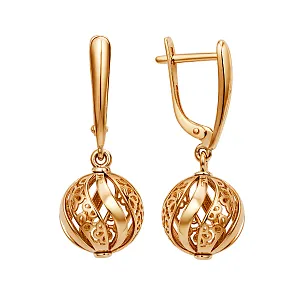 Серьги из красного золота