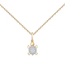 Подвеска из красного золота с фианитами