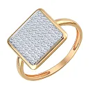 Кольцо из красного золота с фианитами