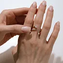 Кольцо из красного золота с фианитами