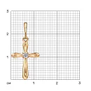 Подвеска из красного золота с бриллиантом