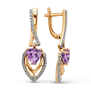 Серьги из красного золота