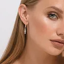 Серьги из красного золота с фианитами