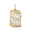 Подвеска из красного золота с фианитами