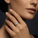 Кольцо из белого золота с бриллиантами