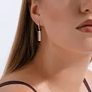 Серьги из красного золота с фианитами