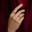 Кольцо из красного золота с фианитами