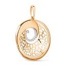 Подвеска из красного золота с фианитами