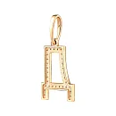 Подвеска из красного золота с бриллиантами