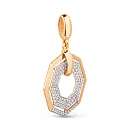 Подвеска из красного золота с фианитами