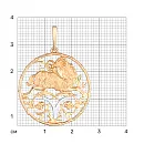 Подвеска из красного золота