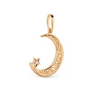 Подвеска из красного золота с фианитом