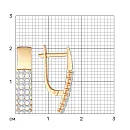 Серьги из красного золота с бриллиантами