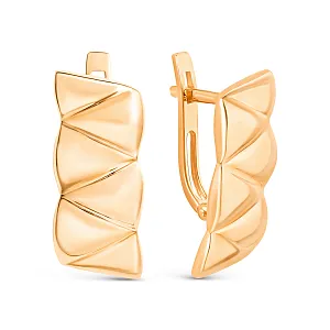 Серьги из красного золота