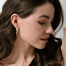 Серьги из красного золота с фианитами