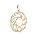 Подвеска из красного золота с фианитами