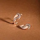 Серьги из красного золота с фианитами