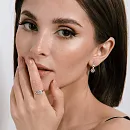 Серьги из красного золота с фианитами