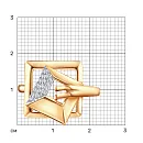 Кольцо из красного золота с фианитами