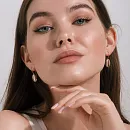 Серьги из красного золота с фианитами