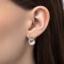 Серьги из красного золота с фианитами