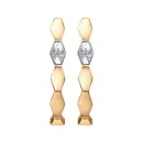 Серьги из красного золота с бриллиантами