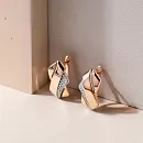 Серьги из красного золота с фианитами