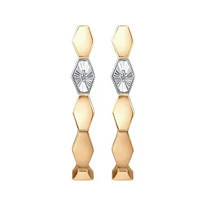 Серьги из красного золота с бриллиантами