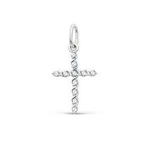 Подвеска из белого золота с фианитами