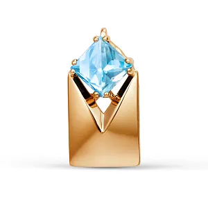 Подвеска из красного золота с swiss топазом