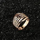 Кольцо из красного золота с фианитами