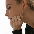 Кольцо из красного золота с фианитами