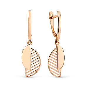 Серьги из красного золота