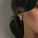 Серьги из красного золота с фианитами