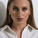 Серьги из красного золота с фианитами