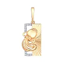 Подвеска из красного золота с фианитами