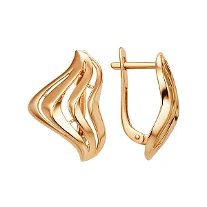 Серьги из красного золота