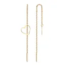 Серьги продевки из красного золота