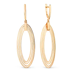 Серьги из красного золота