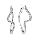 Серьги из белого золота с бриллиантами