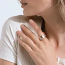 Кольцо из красного золота с фианитами