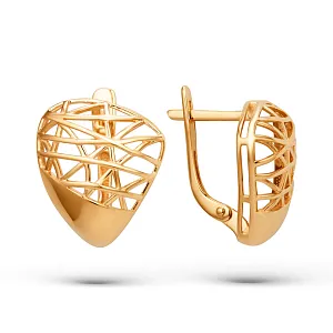 Серьги из красного золота
