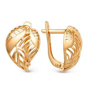 Серьги из красного золота