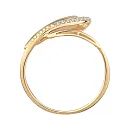 Кольцо из красного золота с фианитами