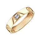 Кольцо из красного золота с бриллиантом