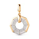 Подвеска из красного золота с фианитами